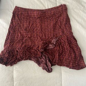 Free People Patterned Mini Skirt || XS